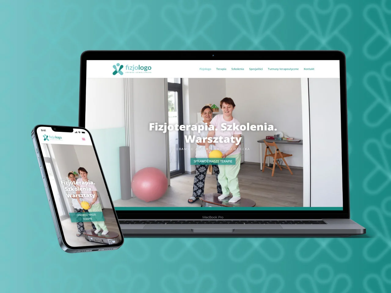 Portfolio mockup - Fizjologo Fizjologo - strona internetowa
