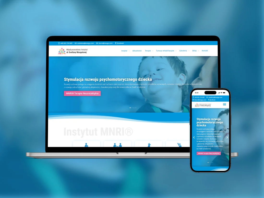 Portfolio mockup - Masgu Fizjologo - strona internetowa
